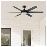 60-in Ceiling Fan/Light/Remote Control /6 -Blade
