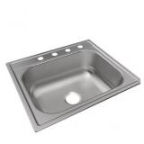 25-in x 22-in SS Single bowl 20-Gauge Kitchen Sink