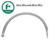Flexible Faucet Supply Line16-in 2Pcs & 20-in 2Pcs
