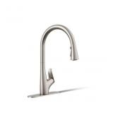 SS Handle Deck-mount Kitchen Faucet/Sprayer