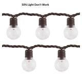 String Light with 100 White -Light LED Globe Bulbs