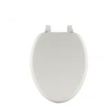 Wood White Elongated Toilet Seat