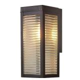 1Light 12.6in H Matte Hardwired Outdoor Wall Light