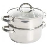 3.0-Quart SS Dutch Oven with Steamer Basket