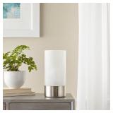 Touch Uplight Table Lamp with Glass Shade