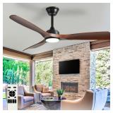 52 Inch 3 Blade Outdoor Ceiling Fan with Light