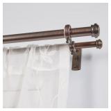 72-in to 144-in Double Traverse Curtain Rod