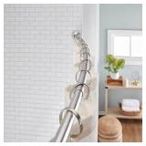 Single curve Adjustable Shower Curtain Rod