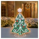 3-ft LED Gingerbread Cookie Tree Decoration