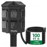 Outdoor Power Stake Timer, 100FT Remote Control