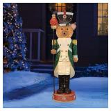 5.5-ft LED Bear Nutcracker Decoration