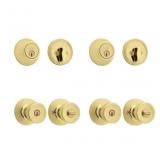 Exterior Deadbolt and Keyed Entry Door Knob 2-Pack
