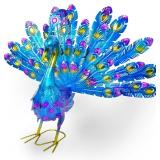 Metal Peacock Outdoor Statue Standing Sculpture