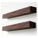 24in Distressed Floating Shelves 2Pcs 24 inx5.8 in