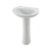 White Pedestal Sink Combo-18.125x22.64x33.6875-in