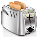 2Slice SS Bagel Toaster Extra Wide Slots /6Setting