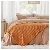 Orange Fall Throw Blanket- 50x60 Inches