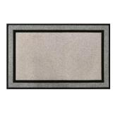 Racetrack Gray 30 in. x 47 in. Rubber Non-Slip Mat