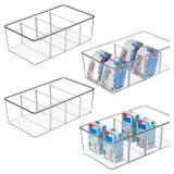 4 Pack Food Storage Organizer Bins