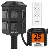 Outdoor Power Strip with 25FT Extension Cord
