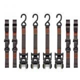 Ratchet Strap/ S-Hook3000-lb Break Strength 4-Pack