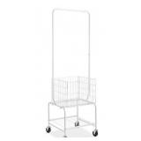 Metal Rolling Laundry Basket/Hanging Garment Rack
