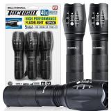 3 Pk Tactical Flashlights High Lumens 40x Brighter