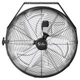 Black20 Inch High Velocity 3 Speed Wall-Mount Fan