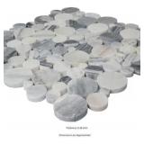 Polished Marble Mesh-Mounted Mosaic Tile