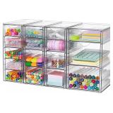 4 Set Clear Desk Organizer