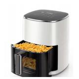 6 Qt. White Beige Air Fryer with Roast