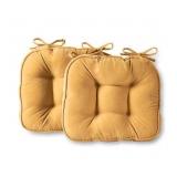 Hyatt Buttercream Microfiber Chair Pad (Set of 2)