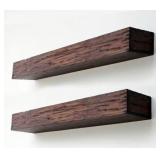 48 in. Distressed Floating Shelves 2-Piece
