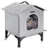 Waterproof Cat House  Indoor/Outdoor-Grey, Medium