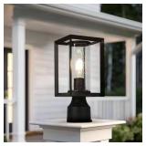Light Post Lantern with LED Seeded Glass-2Set