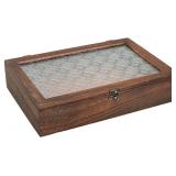 Wooden Decorative Box with Glass Lid(Large)