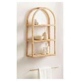 18 in.Wx6 in.D Natural Wood Decorative Wall Shelf