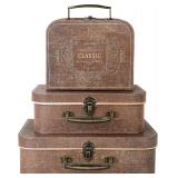 Paperboard Suitcases 3Set Decorative Storage Boxes
