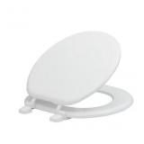 Wood White Round Toilet Seat