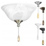 2-Light Unfinished Ceiling Fan Light Kit