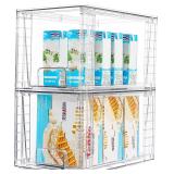 2Pack Large Stackable Pantry Storage Drawers