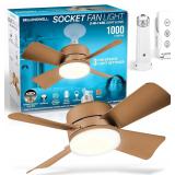 Socket Breeze Socket Fan Light with Remote