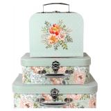 Paperboard Suitcases 3Set Decorative Storage Boxes