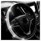 New Diamond Leather Steering Wheel Cover