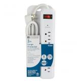 3-ft 6 -Outlet White Indoor AC Surge Protector