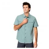 Men's Green Light Short sleeve Buttondown shirt-XL