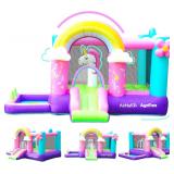 Unicorn Bounce House with Slide