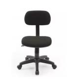 Small Black Fabric Task Chair with Swivel Seat