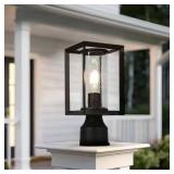 Light Post Lantern with LED Seeded Glass-2Set