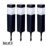Solar LED Outdoor Path Light ( 3000-K )Set of 4